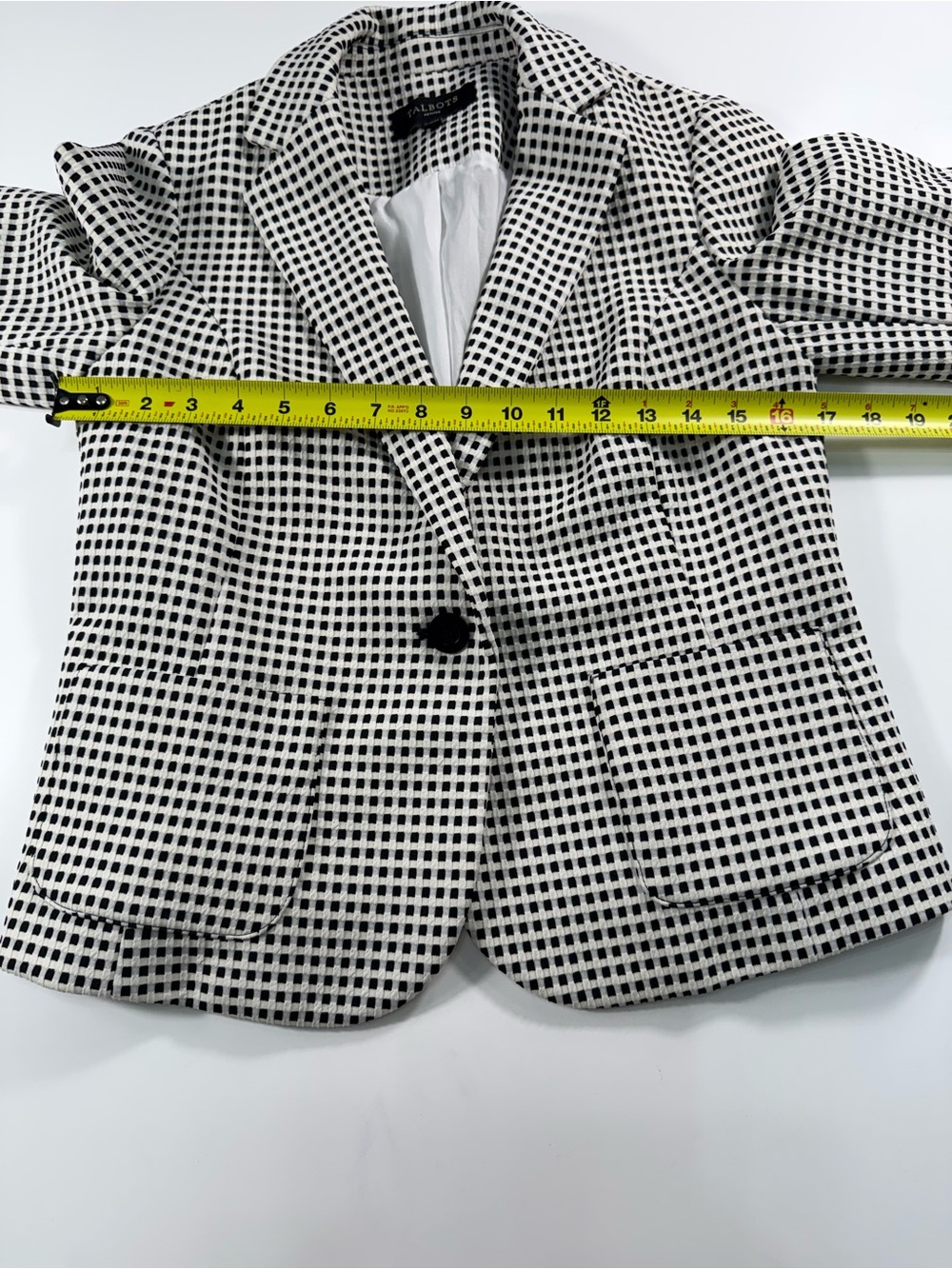 Talbots Black & White Houndstooth Blazer - Picture 4 of 5